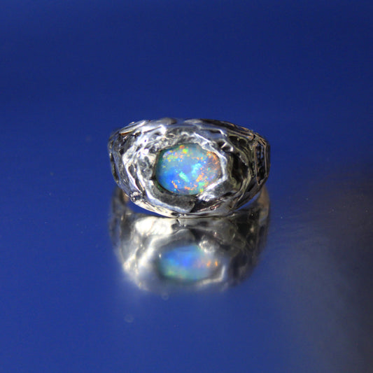 Australian Opal signet ring